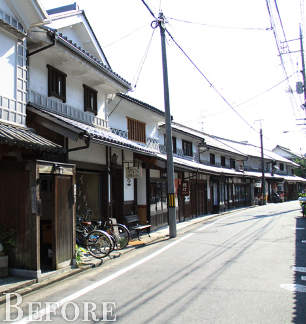 電柱のある小江戸の風景